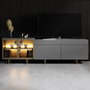 Hanah Home Vienna Soporte para TV Antracita y Dorado
